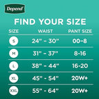 Depend Fresh Protection Adult Diapers, Incontinence & Postpartum Bladder Leak Underwear for Women, Disposable, Maximum, Large, Blush, 28 Count, Packaging May Vary