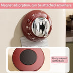 Retro Mechanical Kitchen Timer,60-Minute Countdown with Magnetic Back, Wind-Up Design, Loud Alarm for Cooking, Home Use（White and Plastic Material）