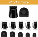 10 Pairs High Heel Protectors, 5 Sizes Heel Stoppers Anti-Slip Noise Heels Caps Covers Heels Replacement Tips for Wedding, Grass, Gravel, Wetlands Outdoor Events