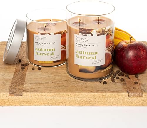 Signature Soy Lidded Autumn Harvest Scented Candle, Large Jar