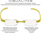 Visualites Lightweight Oval Rimless Reading Glasses for Men and Women - Model - VIS 5