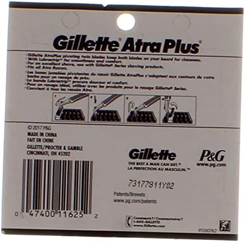 Gillette AtraPlus Cartridges with Lubrastrip, 10-Count Packages (Pack of 2)