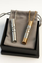 MirMind 2Pcs Breathing Necklace for Stress Relief-Mindful Exhale Tool Anxiety Reduction, Meditation & Relaxation-Stainless Steel Pendant for Deep Mindfulness Breathing-Portable Calm Aid