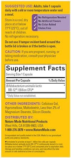 Nature Made Probiotics for Women and Men, Probiotic Capsules 1 Billion CFU from Live Cultures for Immune & Digestive Support, 30 Capsules, 30 Day Supply
