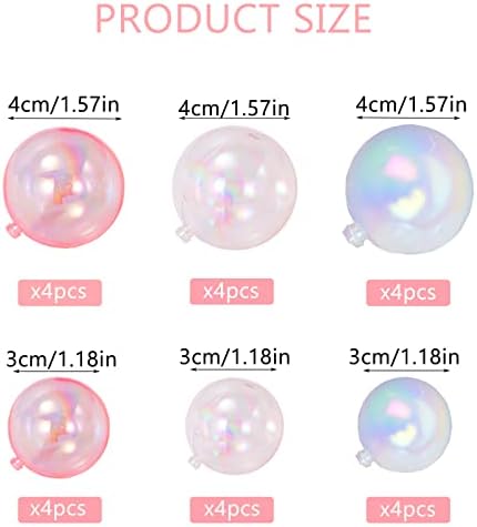 24 PCS Balls Cake Toppers Bubble Mini Balloon Topper Pearl Insert Cupcake DIY Decoration for Wedding Anniversary Graduation Birthday Party Baby Shower