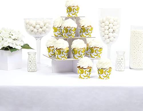 Big Dot of Happiness Let's Go Bananas - Tropical Party Decorations - Cupcake Wrappers - Set of 12