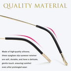 6Pairs Anti-slip Temple Tips Glasses Sleeve Cover, Eyeglass Ear Grips for Thin Metal Temple Width 1-1.5mm,55mm