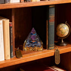 Orgone Amethyst Crystal Pyramid - 2’‘Energy Generator,Reiki Healing Chakra Crushed Stone Jewelry,Meditation & Spiritual Healing Decor