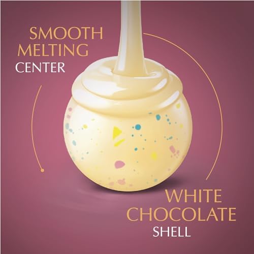 Lindt LINDOR Birthday Cake White Chocolate Truffles, White Chocolate Candy with Smooth, Melting Truffle Center, 5.1 oz. Bag