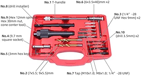 16pcs Glow Plug Removal Remover Tool Kit 8mm 10mm