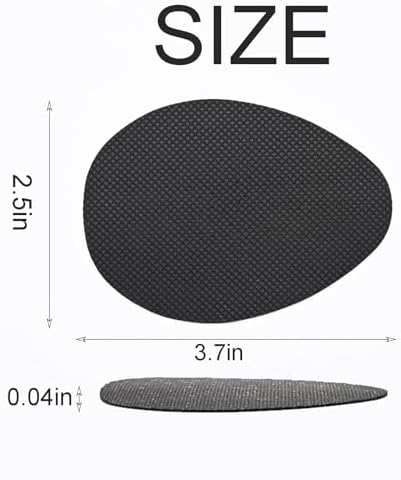 12PCS Shoe Sole Protector, Shoe Grips on Bottom of Shoes, Non-Slip Shoe Pads for Bottom of Shoes, Premium Rubber Self Adhesive Anti-Slip Shoe Grips Stickers, High Heels Non-Skid Sole Protector