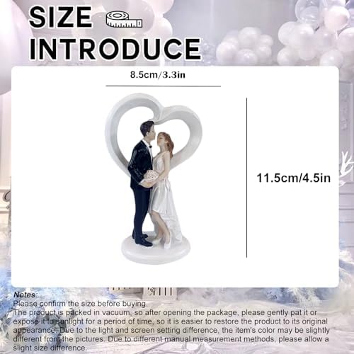 4.5" Wedding Cake Toppers Bride and Groom Figures Ornament Love Gifts Party Decor