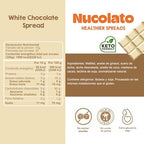 NUCOLATO | White Chocolate Spread | 12.3 oz - 350 g | Keto Friendly - No Sugar Added | Best Low Carb Dessert - Food Snacks | Perfect Topping for Cake, Bananas, Cookies, Pancakes - No Butter