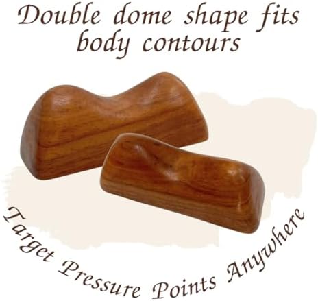 Wooden Acupressure Massage Tool – Handcrafted Thai Wood Therapy Stick for Back, Neck & Shoulder Pain Relief – Trigger Point Reflexology Wooden Massager (6.7 in)