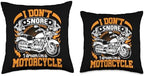 I Don't Snore I Dream I'm A Motorcycle Funny Bikers Motor Throw Pillow