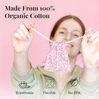 Pixie Menstrual Cup Storage Bag Case - 100% Organic Cotton Reusable Holder for Period Cups, Discs, and Kegel Balls - Store After Using Sterilizer or Wash - Container to Keep Menstrual Cup Cleaner