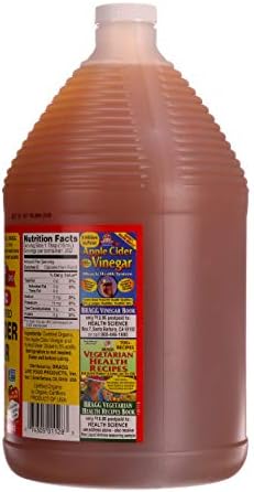 Bragg Organic Apple Cider Vinegar, Raw, Unfiltered, With The Mother, 128 oz
