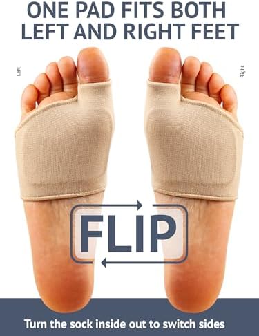 Brison Podiatrist-Designed Metatarsal Pads for Women & Men - Ball of Foot Cushions for Pain Relief Gel Sleeves from Metatarsalgia Morton’s Neuroma - 2 Pairs(Beige, Medium)