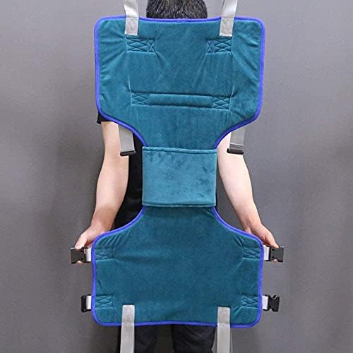 Elderly Gait Belt Divided Leg Sling for Elderly Disabled Full Body Patient Lift Sling Walking Standing Aids Carrier for Leg Thigh Arm Lumbar Relief Trainer (Blue Medium)