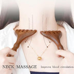 Sandalwood Massage Comb, Long Handle Wooden Scalp Massager, Gua Sha Tool for Head, Neck and Face, Scalp Acupoint Relaxation