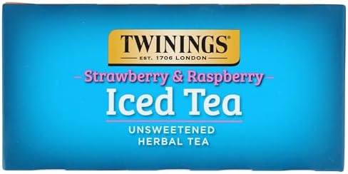 Twinings, Tea Iced Herbal Strawberry Raspberry, 72 Count