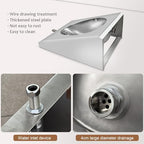 Stainless Steel Urinal, Stainless Urinals with Anti-Splash Design, Men's Stainless Steel Urinal is Easy to Install and Commonly Used in Shopping Malls, Schools, Construction Sites, Public Toilets