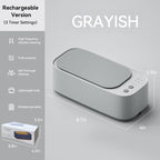 Automatic Ultrasonic Cleaner Machine, Portable for Glasses, Jewelry, Dentures, Makeup Brushes, Contact Lenses - Multi-Use Home & Travel Cleaning Device (GRAYSH)
