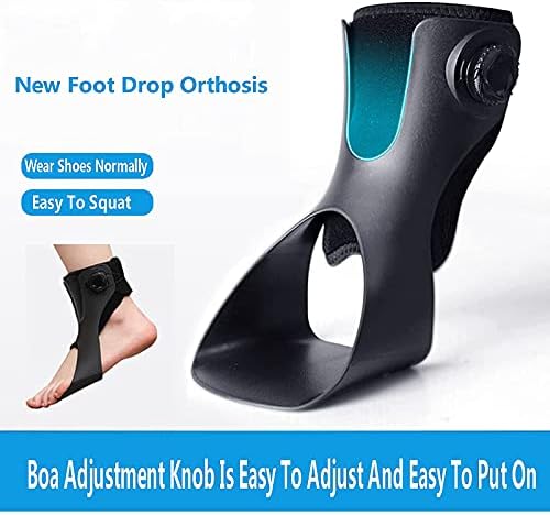 Foot Drop Orthosis Ankle Foot Drop AFO Brace Orthosis Splint, Adjustable Foot Drop Brace Stability Support Pads, for Night and Day Pain Relief and Relieve Pressure