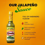 El Yucateco Jalapeño Hot Sauce, Authentic Mexican Green Jalapeo Pepper Sauce, Mild Heat, 5 fl oz, Pack of 1