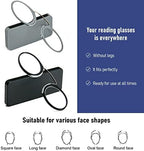 DXYXYO Mini Armless Reading Glasses Clip on Nose for Men Women 2 Pack Thin Compact Readers with Small Portable Case