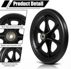 4 Pack 8 Inch Walker Wheels Replacement, Solid Wheelchair Front Wheels Anti-Slip Rollator Replacement Wheel Durable and Quiet Wheel Hub for Wheelchairs Rollators Walkers