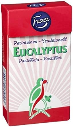 Fazer Eucalyptus throat Pastilles 1 Box of 38g 1.3 oz