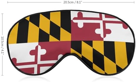 Flag of Maryland Sleep Mask Adjustable Blackout Night Eye Cover for Travel Work