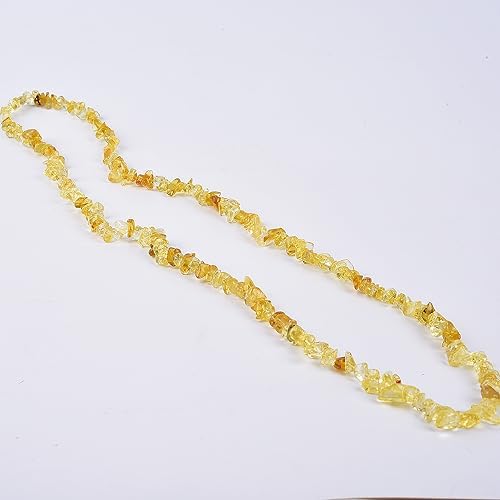 5-8mm 34 inches Natural Crystal Yellow Citrine Quartz Stone Beads for Jewelry Making Tumbled Drilled Irregular Gravel Gemstones Chips Stone Beads by Strand