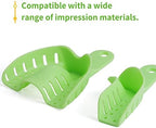 10 PCS Dental Impression Trays Disposable Plastic Small Medium Large Autoclavable Perforated Impression Trays Set Green