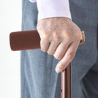 4Pcs Cane Handle Covers Nonslip Sponge Grips for Walking Canes and Crutches Comfortable Elderly Stick Hand Grip Replacement 4.33X1.37X1.37In