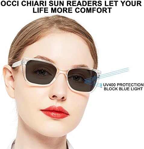 OCCI CHIARI Oversized Reader Sunglasses Women Reading Sunglasses(1.0 1.25 1.5 1.75 2.0 2.25 2.5 2.75 3.0 3.5)