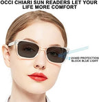 OCCI CHIARI Oversized Reader Sunglasses Women Reading Sunglasses(1.0 1.25 1.5 1.75 2.0 2.25 2.5 2.75 3.0 3.5)