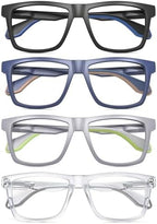 MODFANS Oversized 4.0 Reading Glasses for Men&Women,Large Readers for Men Comfort Rubber Temple with Spring Hinge,Wide Blue Light Blocking Reading Glasses,Anti UV/Eyestrain