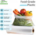 EcoQuality 18" x 24" Plastic Produce Bags on a Roll 250 Bags/Roll - Food Storage Bags, Clear Plastic Bags for Vegetables, Food, Fruits, Bread, Pet Waste, Grocery, Supermarket Bags (1)