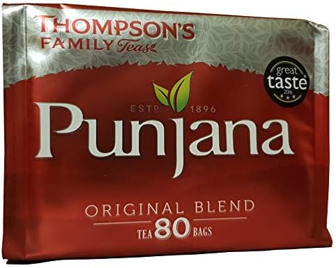 Punjana Thompsons Tea Bags 80 per Pack