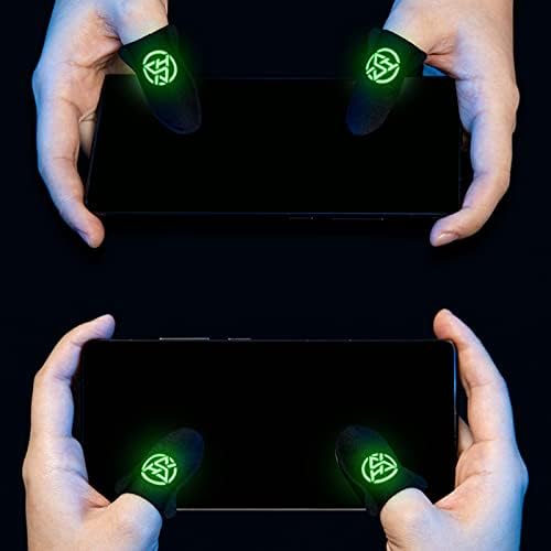 2pcs Game Fingertip Gloves for Sweatproof Finger Sleeve Breathable Gaming Finger Cover