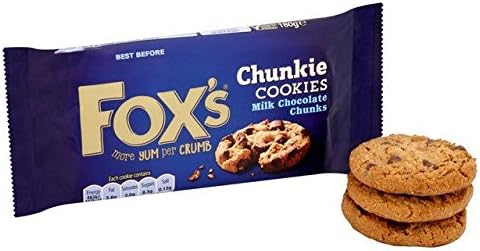 Fox's Delicious Cookies Milk Chocolate Chunks 175g - Pack of 6
