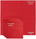 Red Dinner Napkins, 3-Ply, 125 Count - Premium Disposable Paper Napkins for Parties, Weddings, Restaurants, Bars, Birthdays & Events, European Made