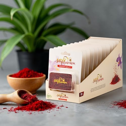 Premium Quality Saffron Threads 0.035 Ounce (1 Gram) | Awarded among 300 Types of Saffron | 100% Pure & Grade A+ | All Natural Red Zafran, Azafran, Kesar | Superior spice for Paella, Tea, any foods