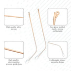 Glasses Arm Replacement Metal Gold Eyeglass Legs Replacement Single Teeth Thin Eyeglasses Repair Legs Sunglasses Arm with Transparent Tips Glasses Temple Eyewear Frame Temple Accessory