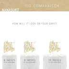 Engagement/Wedding Cake topper - the best is yet to come - Double Sided Gold Glitter - Premium quality Made in USA
