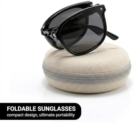 1 pair foldable sunglasses + case