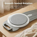 Transfer Board with Turntable & Dual Assisted Handles, Gray – Heavy Duty Sliding Transfer Board for Wheelchair to Bed, Chair Transfers, Non-Slip Mobility Aid for Elderly & Caregivers, FSA HSA Eligible