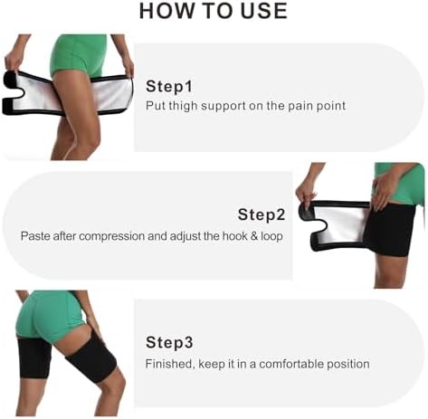 Sauna Leg Sleeves 2-Pack, Non-Slip Sweat Thigh Wraps for Women & Men Adjustable Thigh Trimmer Slimming Workout Gear